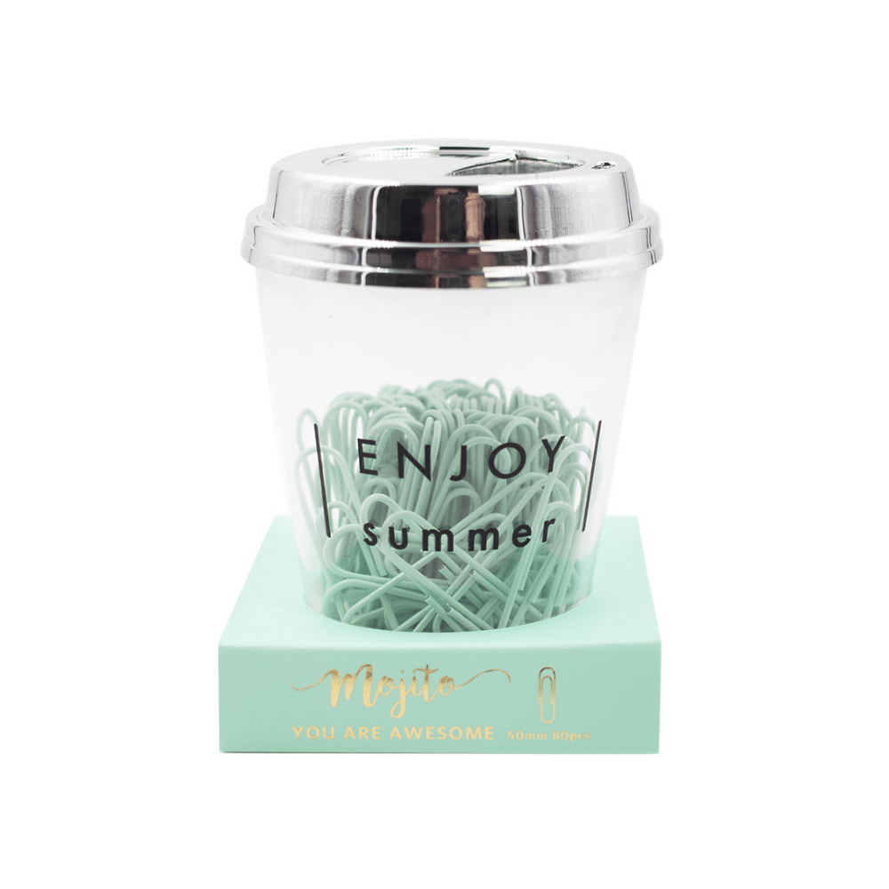 Porta Bee Unique Imantado C/Clips de Papel Verde