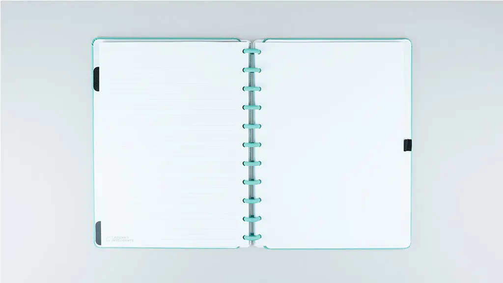 Caderno Inteligente All Aquamarine com 60 Folhas com Pautas 20 Folhas Lisas
