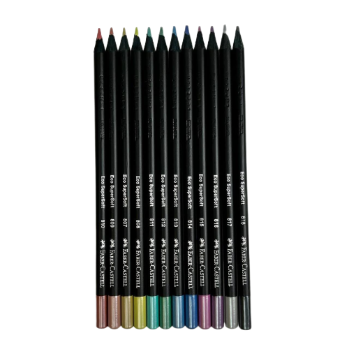 Lápis de Cor Faber Castell 12X1 Grande Cores Metálicas