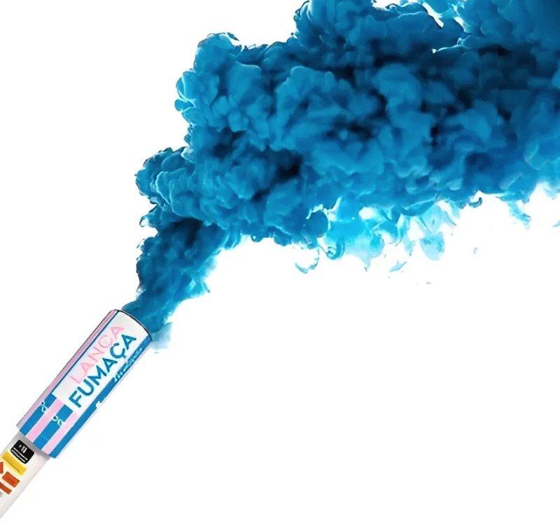Lança Fumaça Chá Revelação Azul Popper SMMA