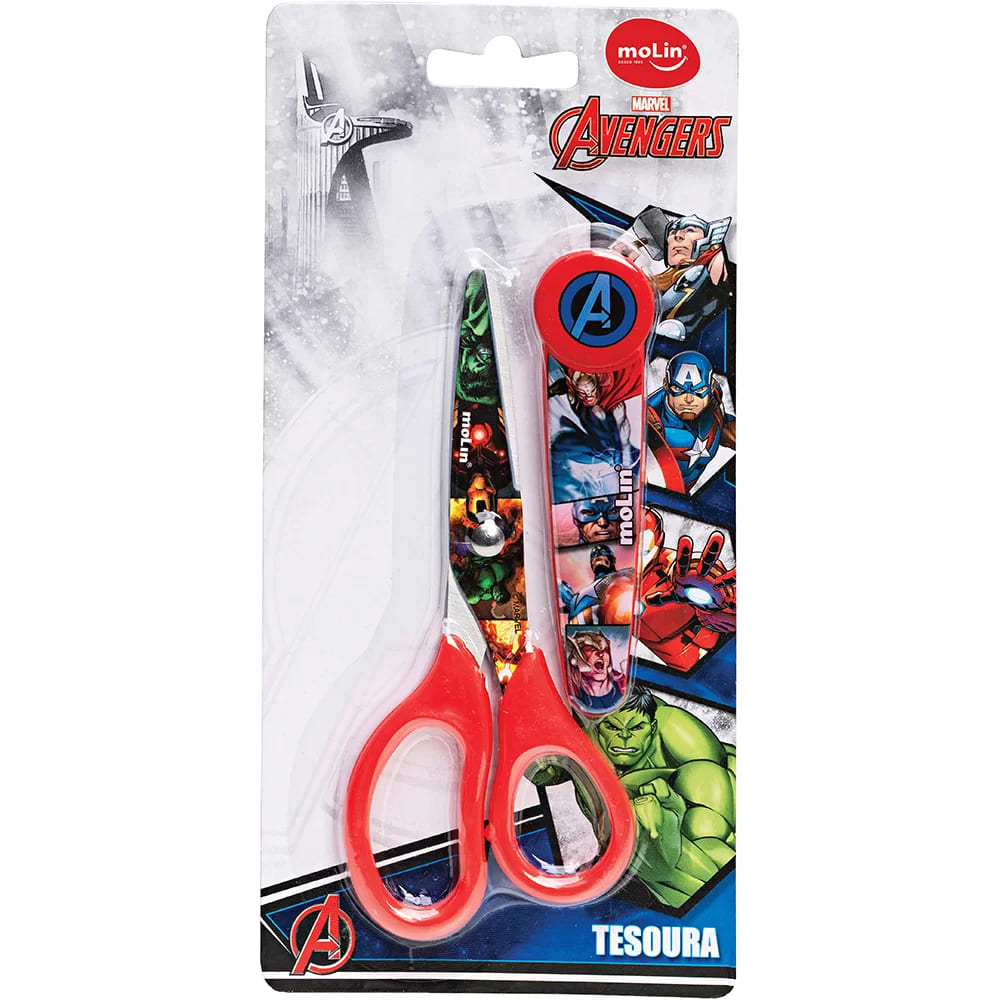Tesoura Escolar Molin Avengers 13,5m