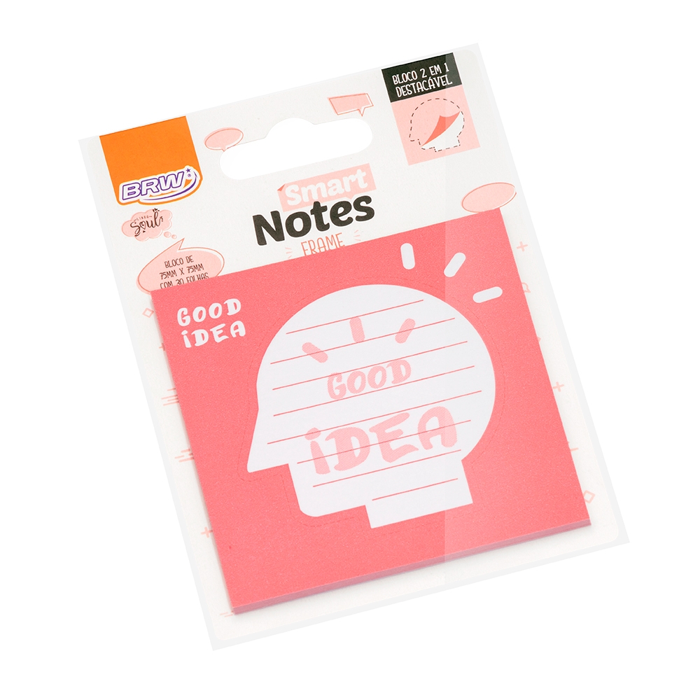 Bloco Adesivo BRW Smart Notes Frame 2em1 75x75mm
