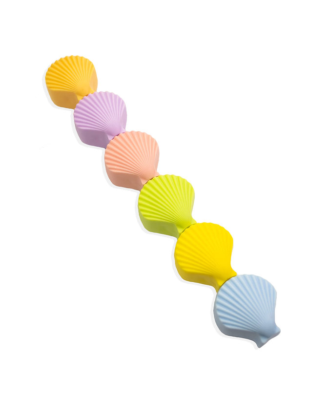 Marca Texto Concha do Mar com 6 Unidades Cores Pastel