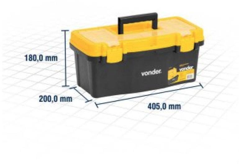 Caixa Para Ferramentas Plástica 40,5 cm x 20,0 cm x 18,0 cm CPV 0405 VONDER 6105405000