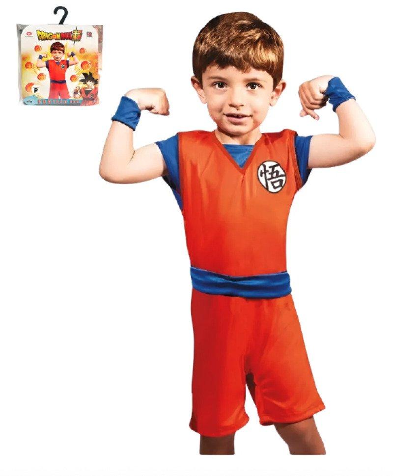 Fantasia Infantil Anime Mangá Dragon Ball Goku Tam G Super Magia com Munhequeira