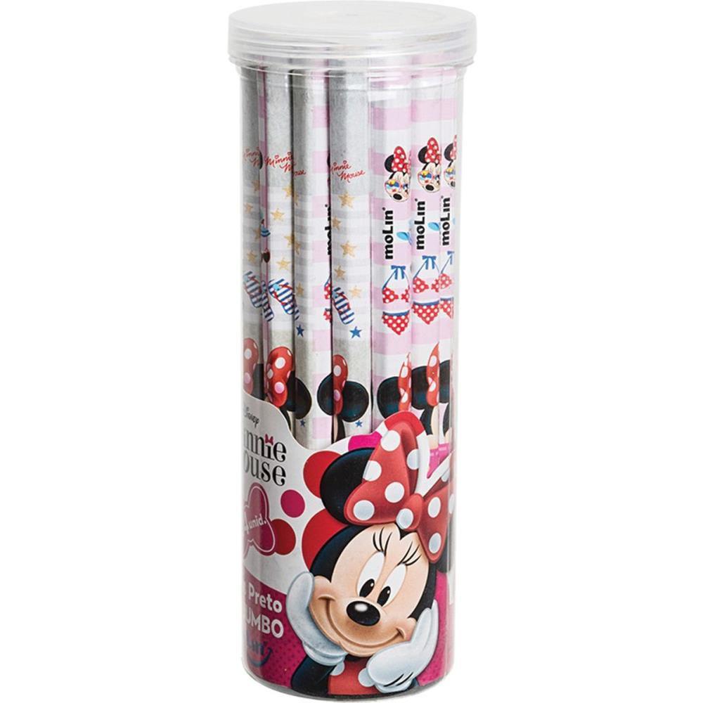 Lápis Preto Molin Jumbo Minnie Unidade Sortido