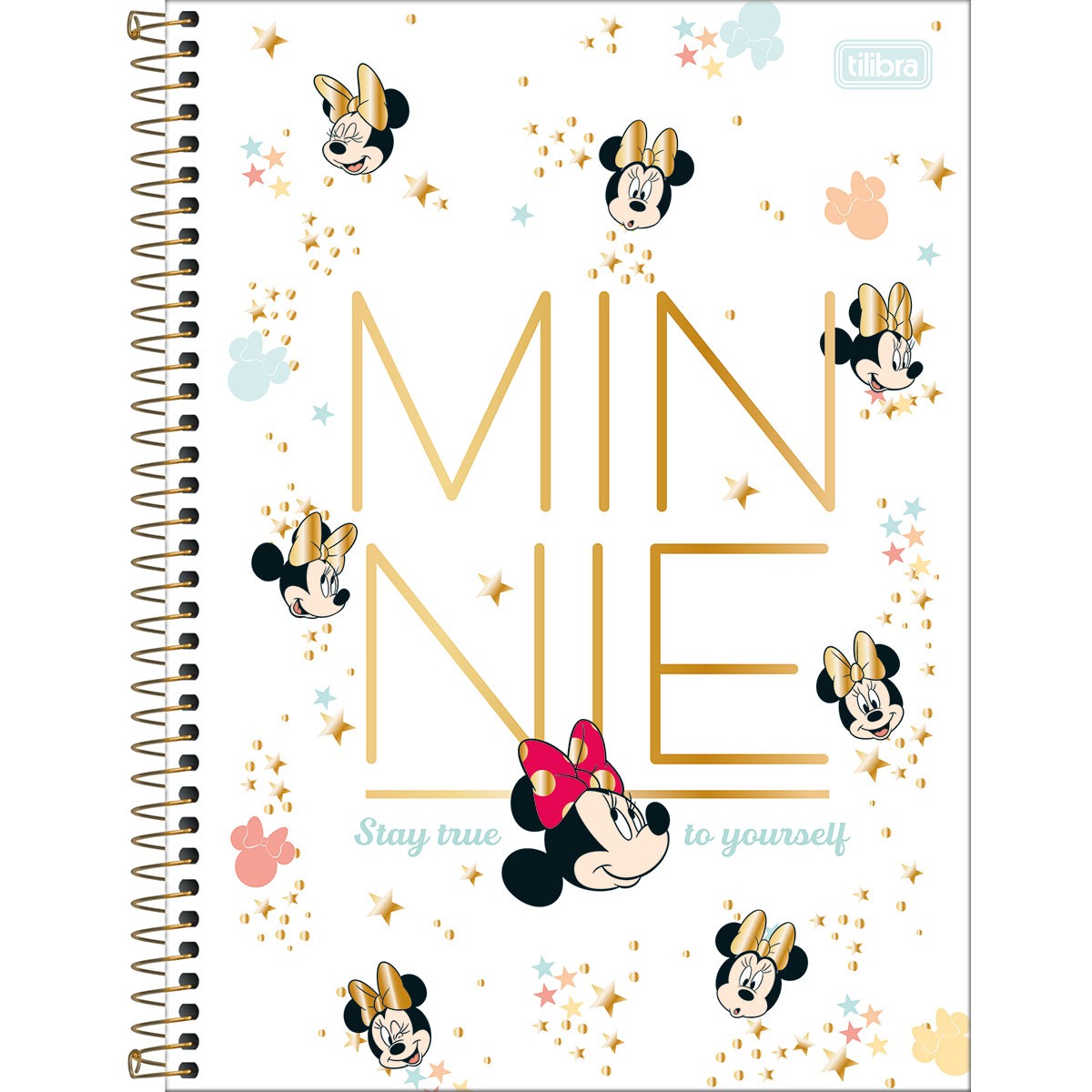 Caderno Universitário Tilibra Minnie Espiral Capa Dura 160 Folhas 10 Matérias Sortido