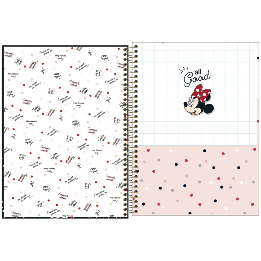 Caderno Universitário Tilibra Minnie Espiral Capa Dura 160 Folhas 10 Matérias Sortido