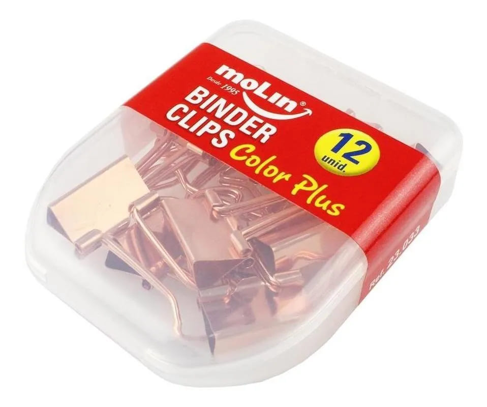 Prendedor de Papel Molin Binder Color Plus Rose