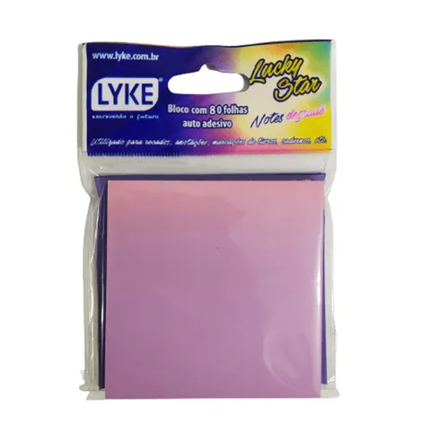 Bloco Adesivo LYKE 76-75mm Auto Adesivo 80 Folhas Degrade