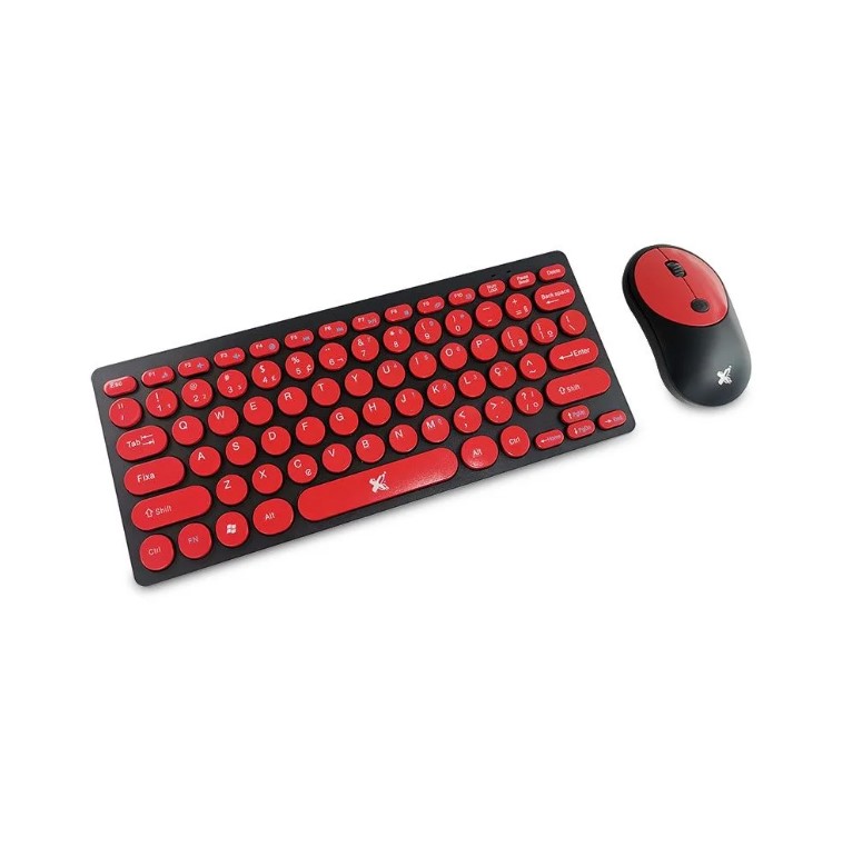 Kit Freestyle Teclado e Mouse Maxprint sem Fio Preto/vermelho