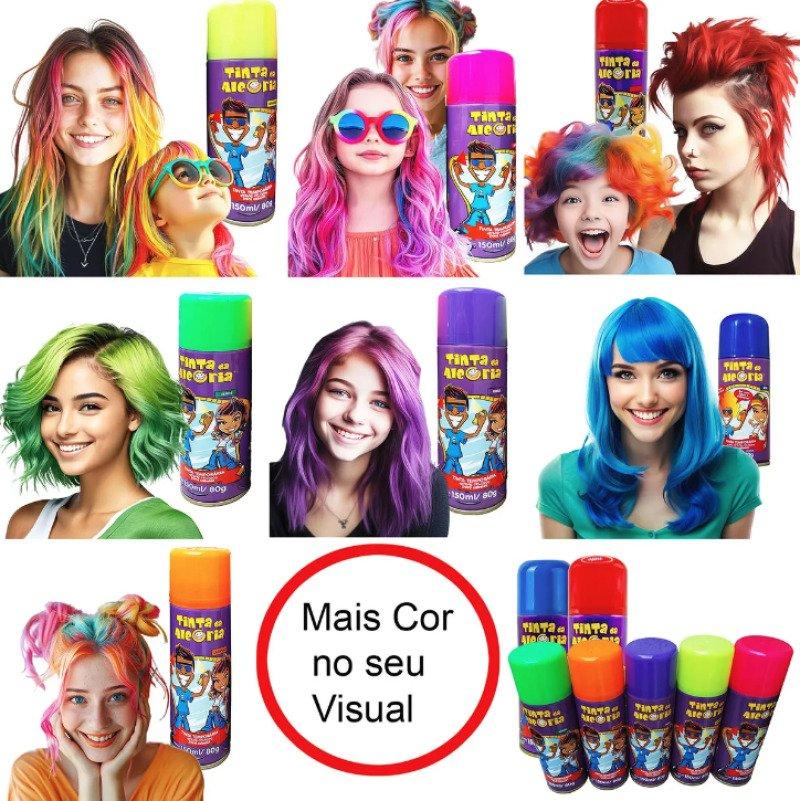 Tinta da Alegria Spray Colorido 150 ml Carnaval Verde