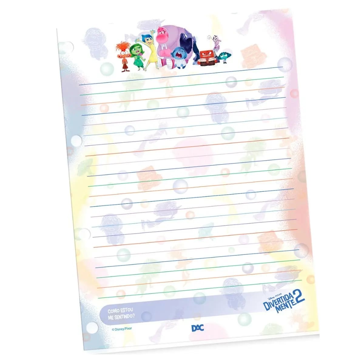 Fichário DAC Universitário Divertidamente Grande em PVC Cristal 192 Folhas