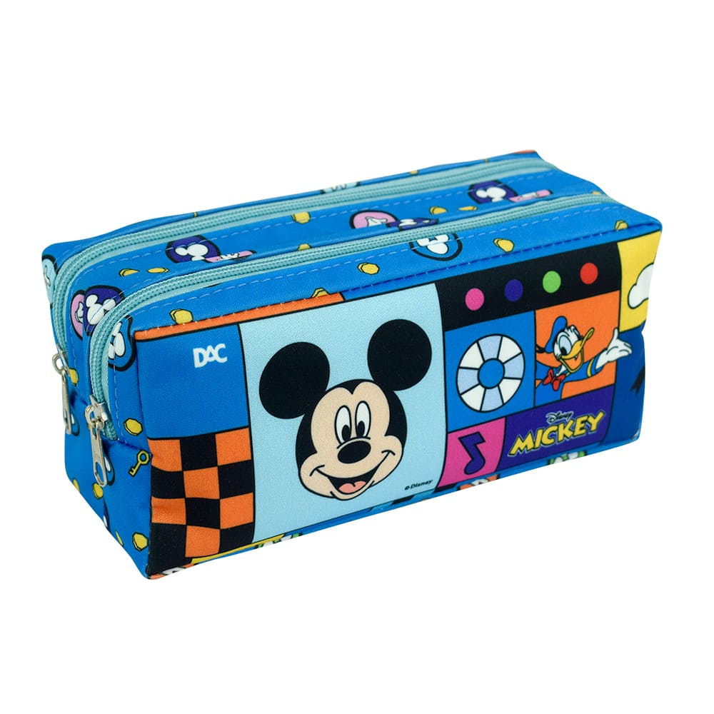 Estojo Escolar DAC Mickey Duplo em Tecido