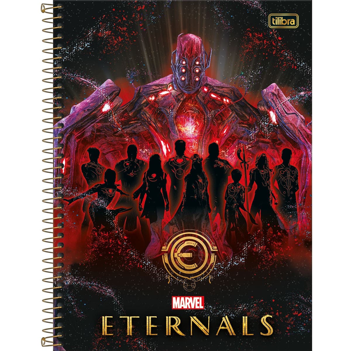 Caderno Espiral Tilibra Capa Dura Universitário Eternals 80 Folhas 1x1 Sortido