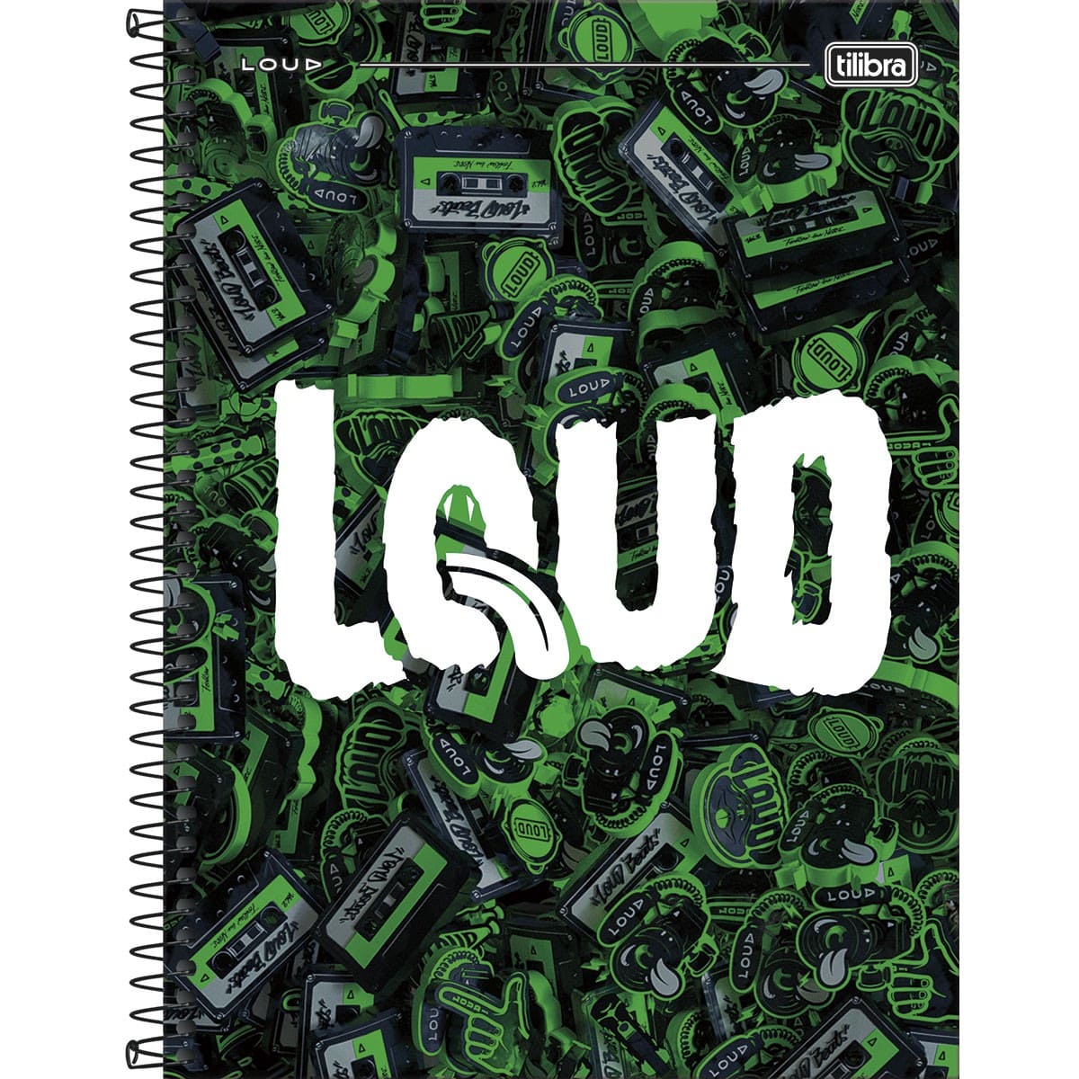 Caderno Espiral Tilibra Capa Dura Universitário Loud 80 Folhas 1x1 Sortido