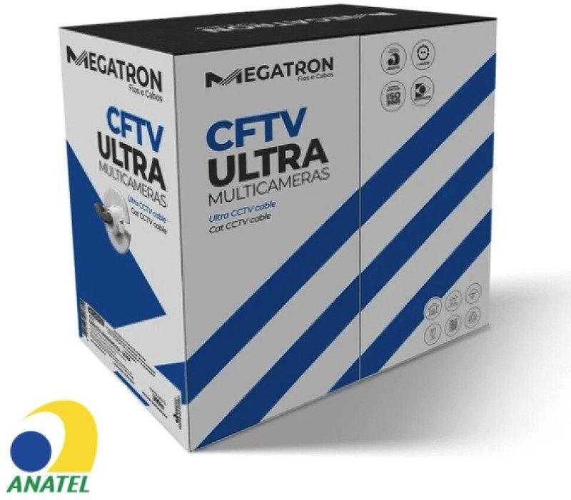 Cabo CFTV 24AWG Ultra Megatron 4 Pares Azul 2772 Caixa com 300 Metros - Homologado ANATEL
