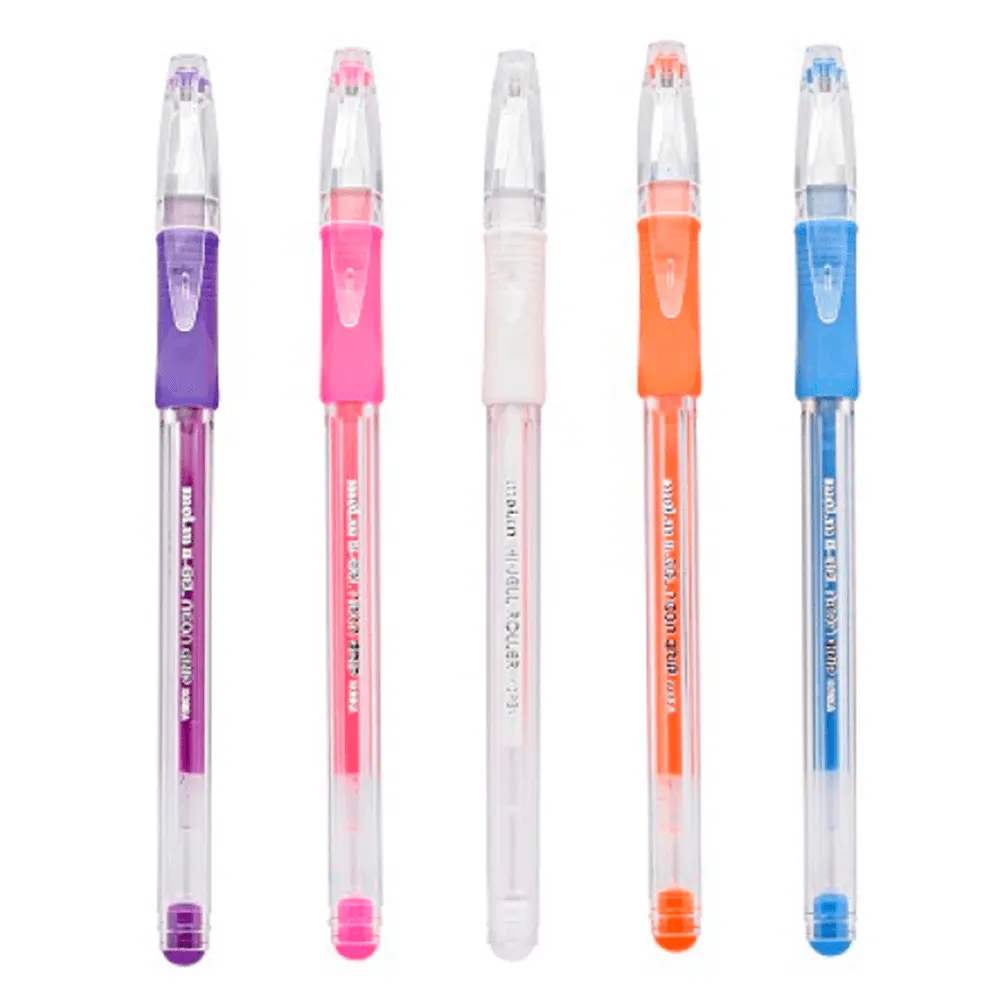Caneta Esferográfica Molin em Gel 0.8mm 5 Unidades Cores Neon