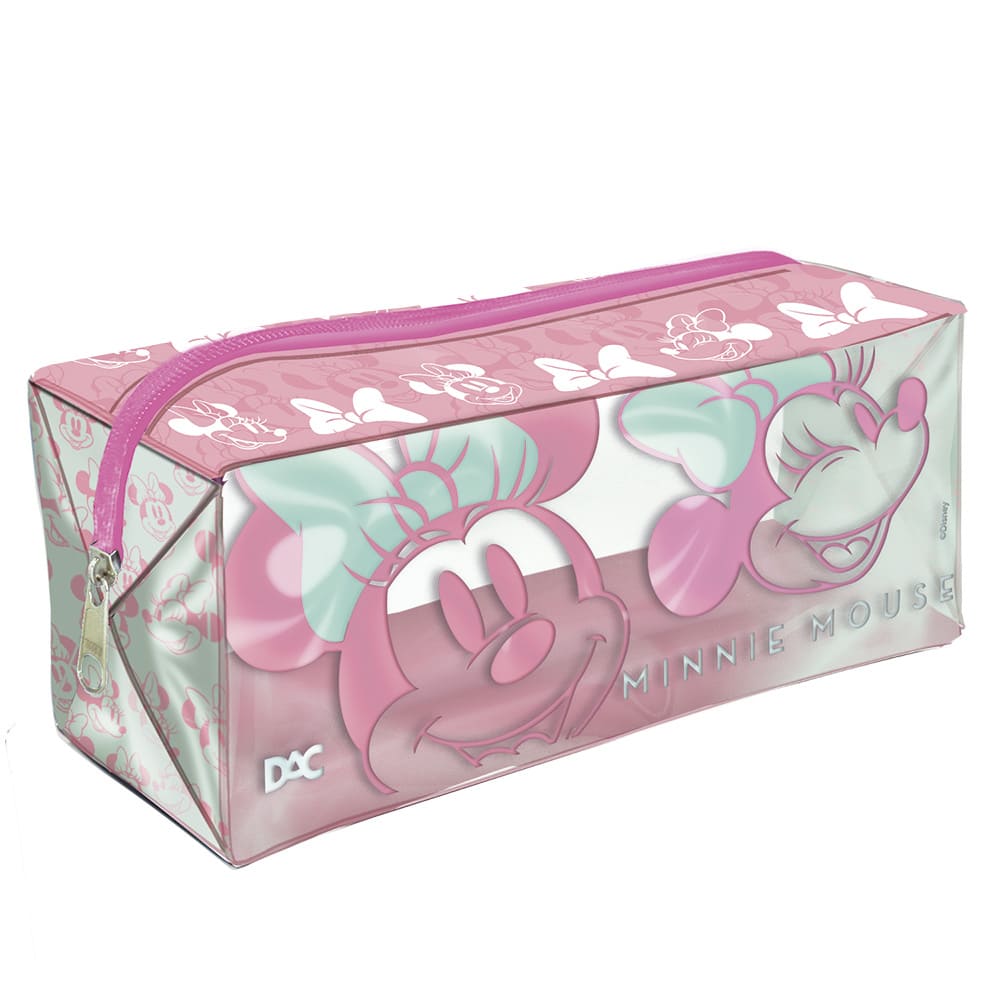 Estojo Escolar DAC Disney Minnie Grande em PVC Cristal