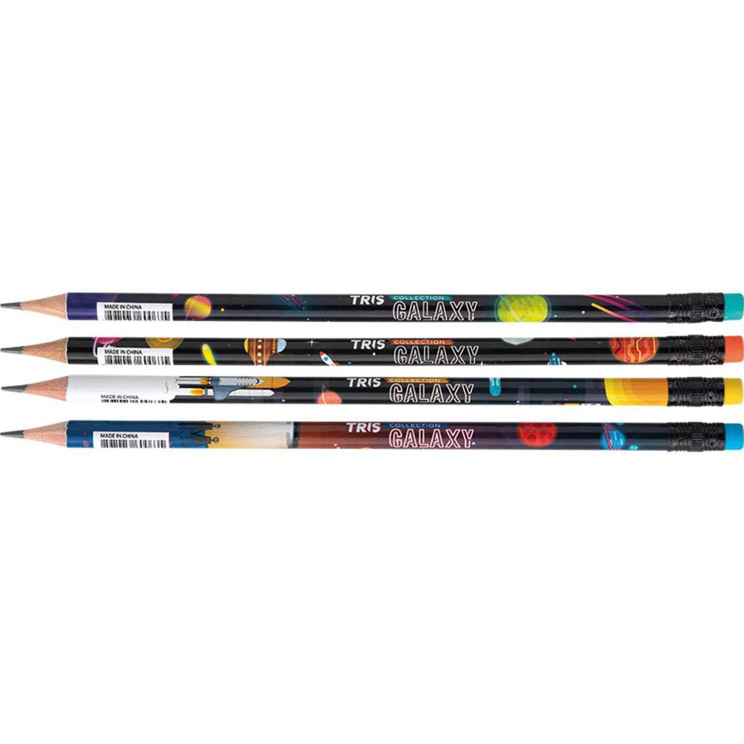 Lápis TRIS Preto NR02 Collection Galaxy HB Unidade Sortido