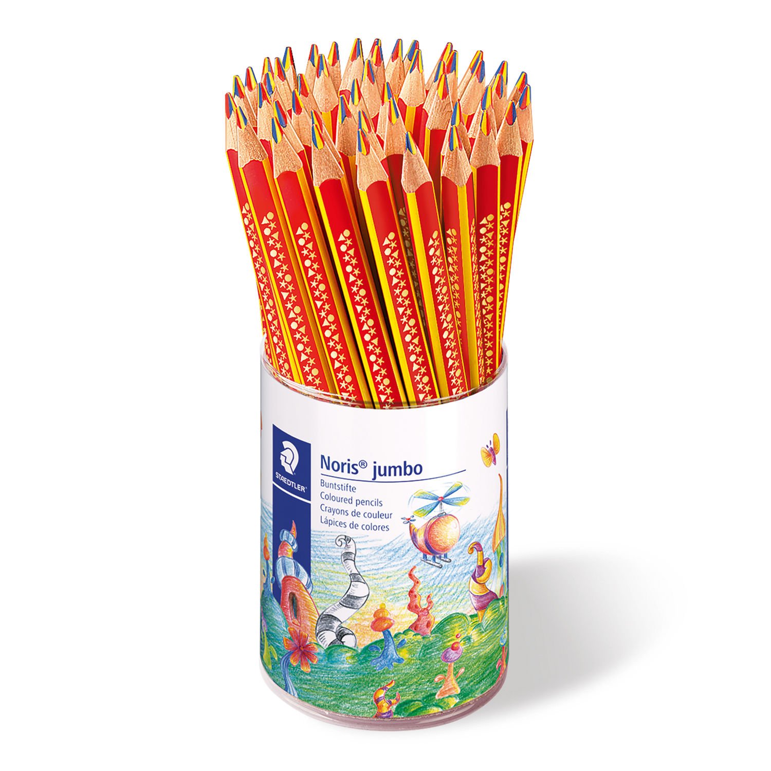 Lápis de Cor Staedtler Arco-Íris Noris Jumbo Rainbow Unidade