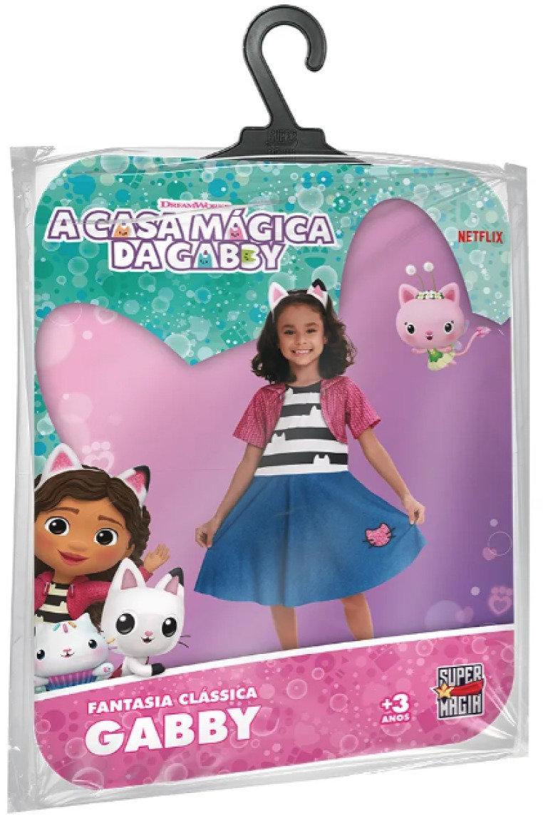 Fantasia Infantil Casa Mágica Da Gabby Tam P Tiara Inclusa Super Magia