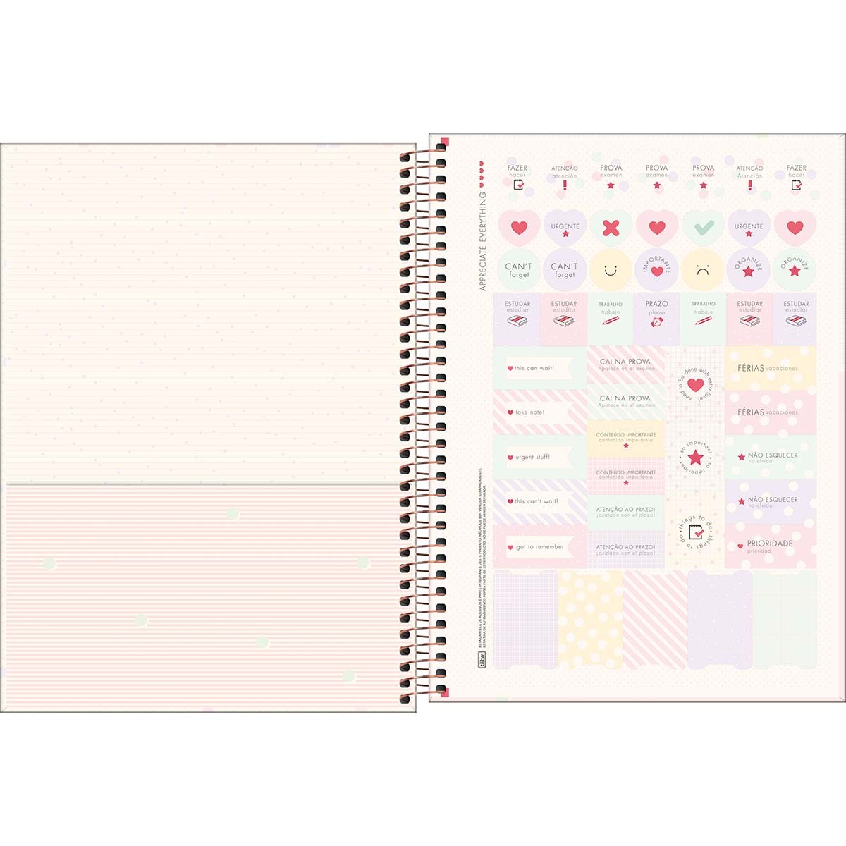 Caderno Universitário Tilibra Soho Capa Dura 160 Folhas 10 Matérias Sortido