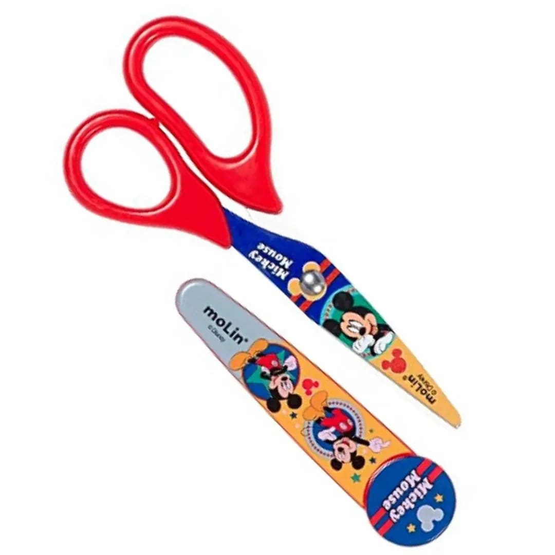 Tesoura Molin Mickey Mouse 13,5cm Sortido