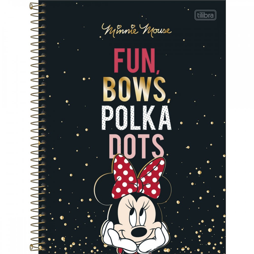 Caderno Universitário Tilibra Minnie Espiral Capa Dura 80 Folhas 1 Matéria Sortido