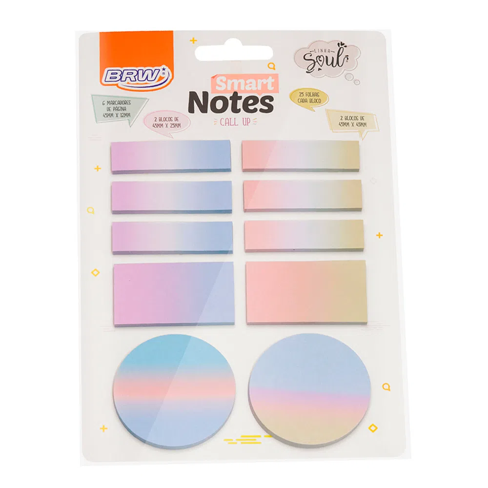 Bloco Adesivo BRW Smart Notes Call Up Degrade