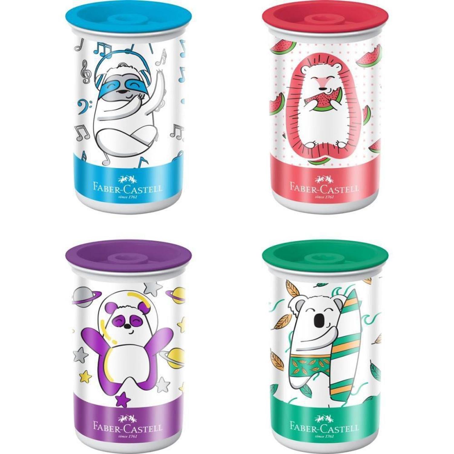 Apontador Faber Castell com Depósito Tubo Mamíferos Sortido Unidade