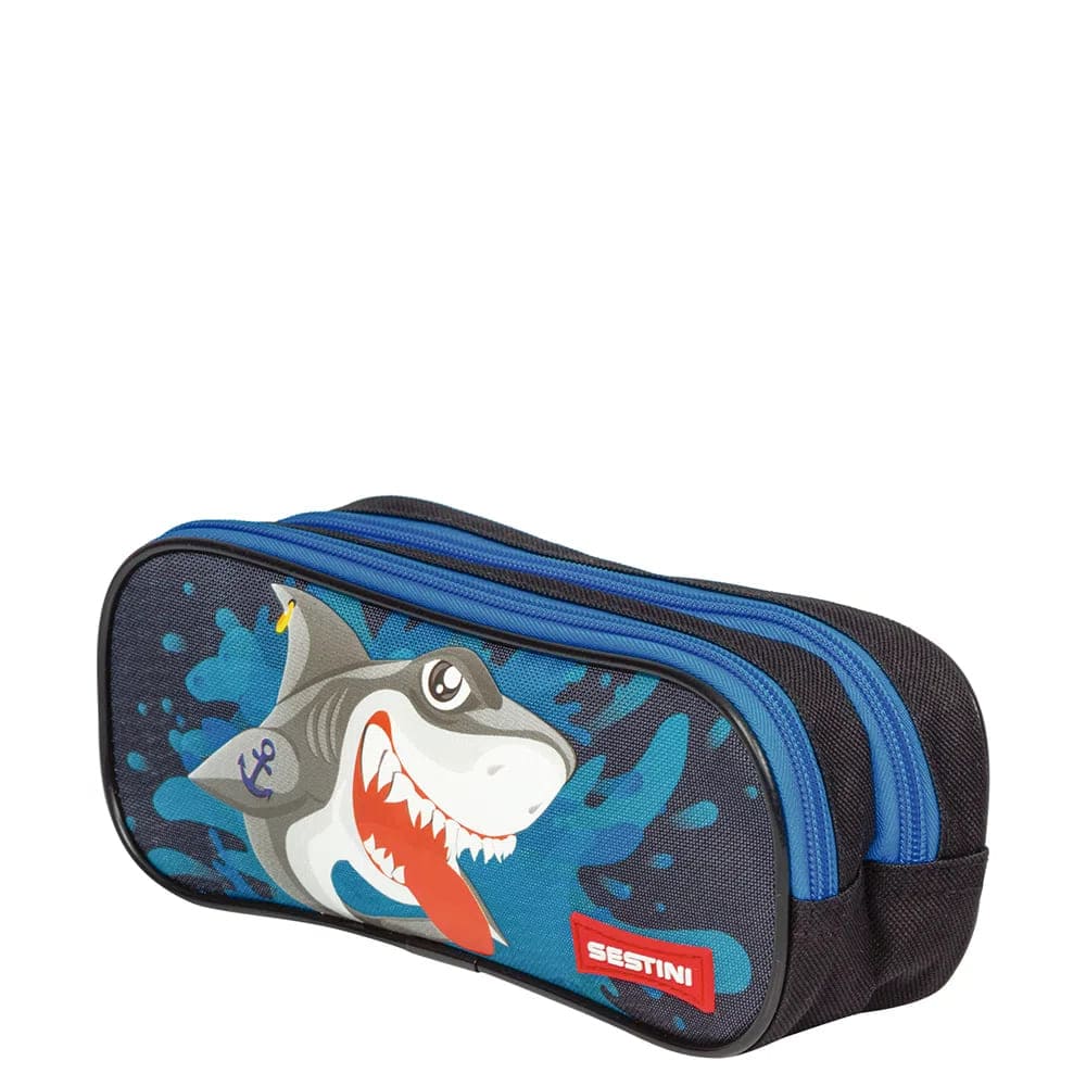 Estojo Escolar Sestini Médio Tubarão 2 Divisórias