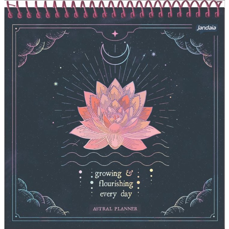Planner Jandaia Astral Permanente Espiral Capa Dura 216 Páginas Sortido