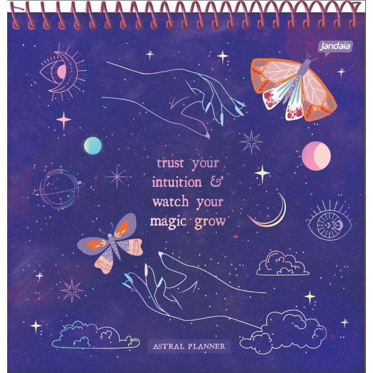 Planner Jandaia Astral Permanente Espiral Capa Dura 216 Páginas Sortido