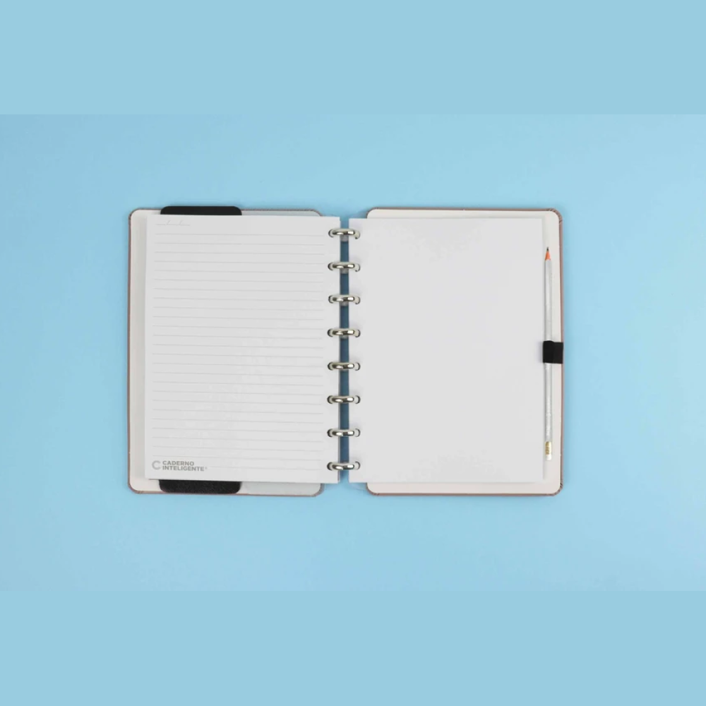 Caderno Inteligente chic Nud A5 Folhas com Pauta e 20 Folhas sem Pauta