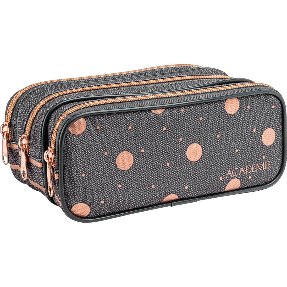 Estojo Tilibra Triplo Académie Listras e Poás Grande Prático e Espaçoso