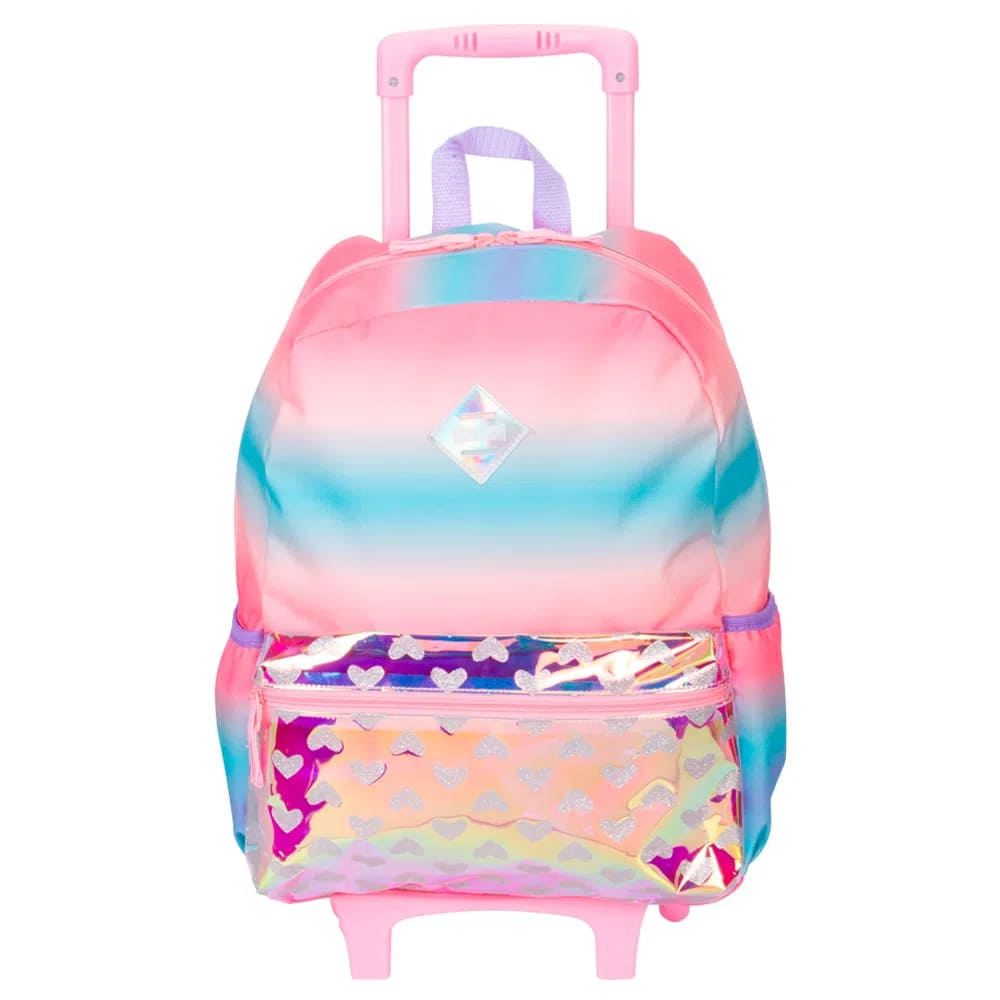 Mochila com Rodas Sestini Plus Arco Iris Grande