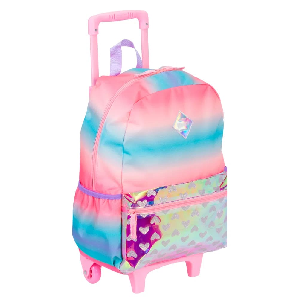 Mochila com Rodas Sestini Plus Arco Iris Grande