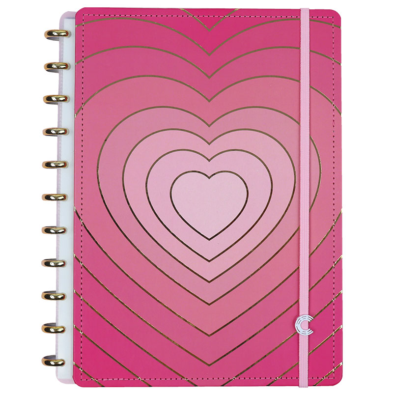 Caderno Inteligente Golden Love 60 Folhas com Pautas 20 Folhas Lisas