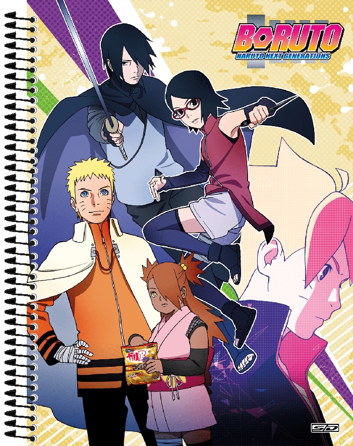 Caderno Universitário São Domingos Boruto Espiral Capa Dura 80 Folhas 1 Matéria Sortido