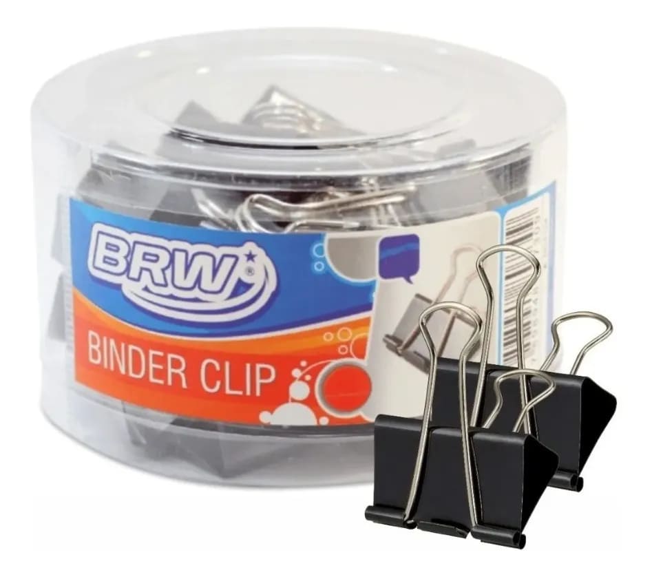 Prendedor de Papel BRW 41mm Preto