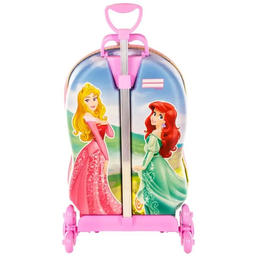 Mochila com Rodas Infantil Diplomata Princesas Castelo Rodinha Tripla Grande