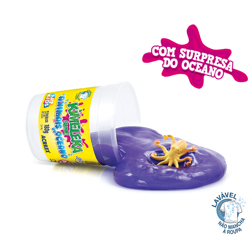 Kimeleka Acrilex Animais Oceano 180G Unidade Sortido