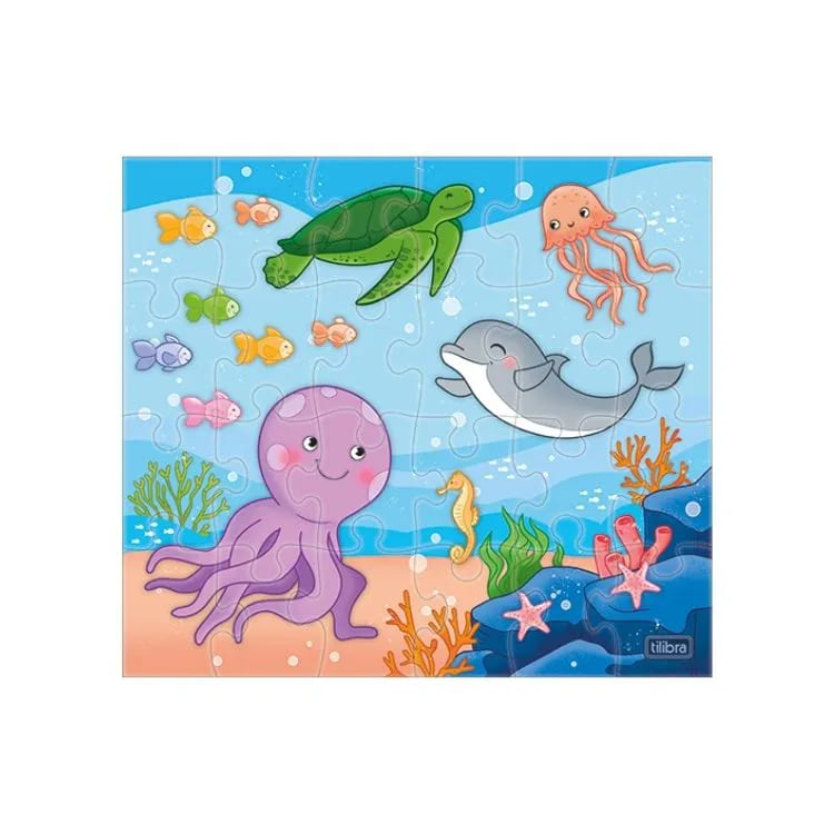 Quebra Cabeça Tilibra Ilustrações 24 Peças Sortido