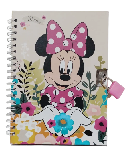 Diário com Cadeado VMP Minnie 13x18mm 48 Folhas Pequeno
