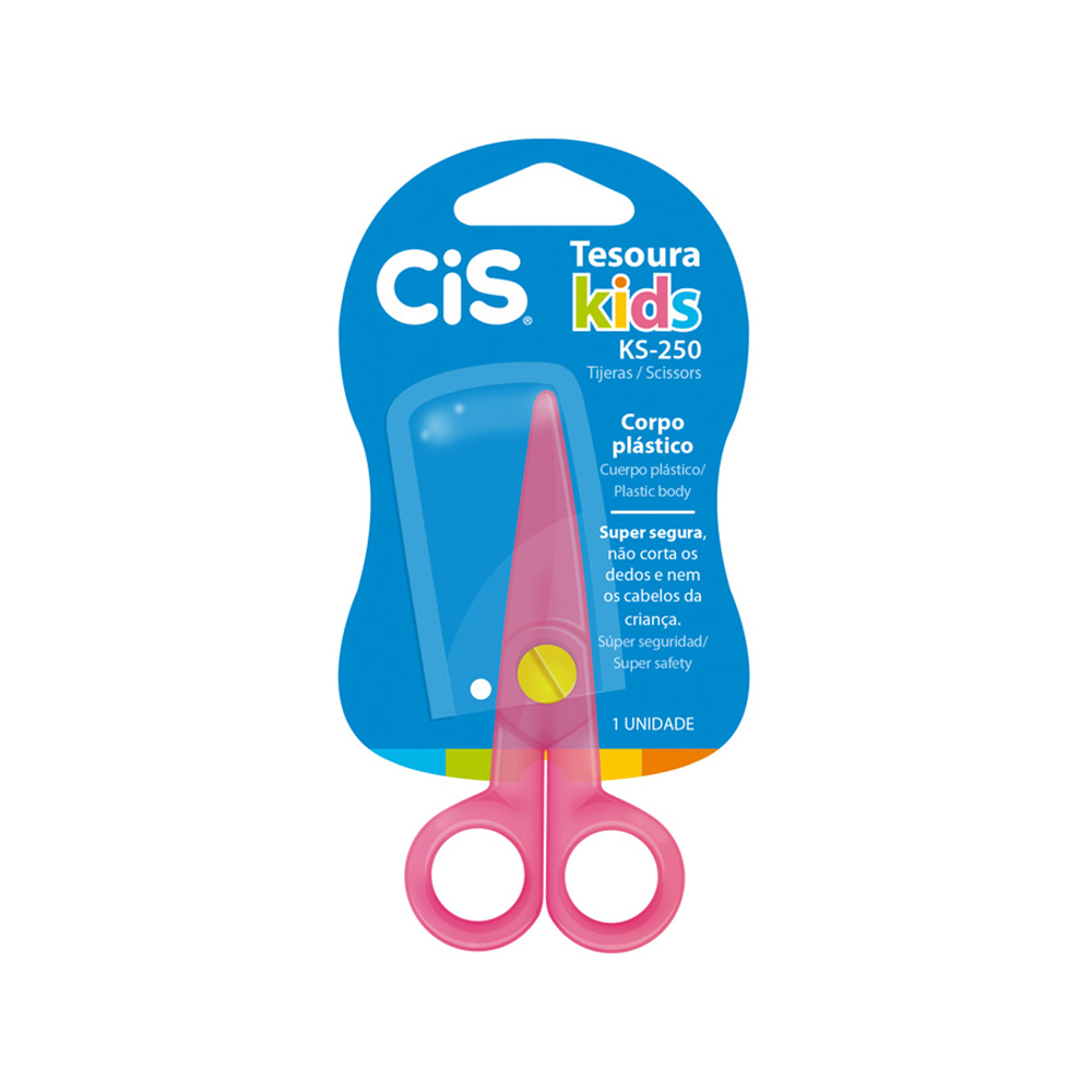 Tesoura CIS Escolar Kids KS-250 Sortido