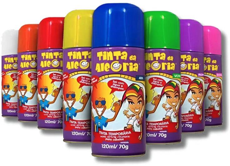 Tinta da Alegria Spray Colorido 150 ml Carnaval Branco