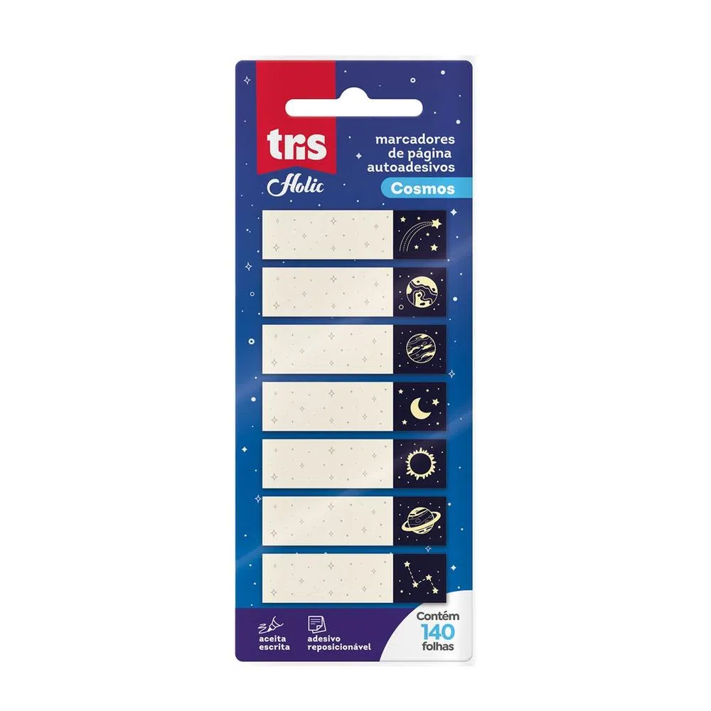 Marcador de Paginas TRIS Holic Cosmos 7x20 140 Folhas