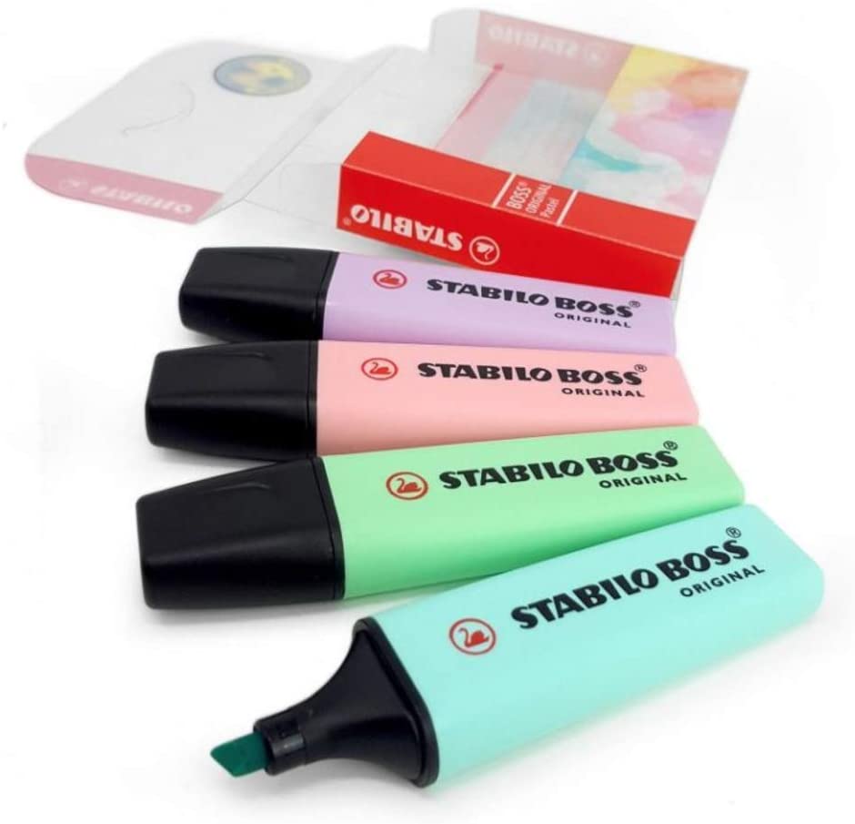 Marca Texto Stabilo Boss Pastel Estojo com 04 Unidades