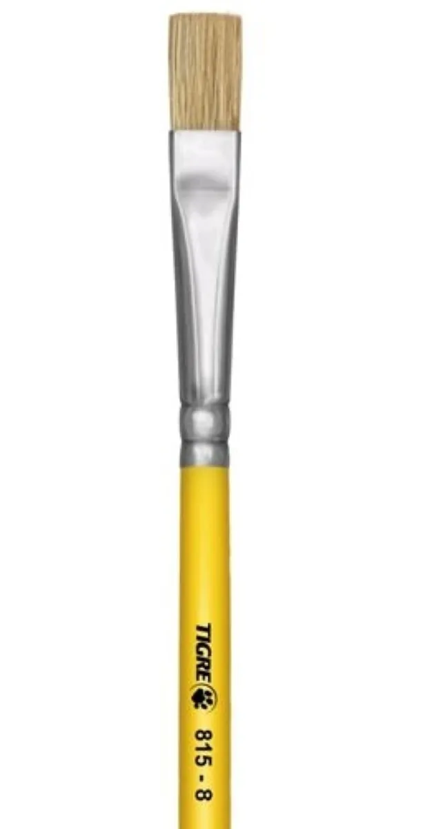 Pincel Chato Tigre 815 NR 08 Longo